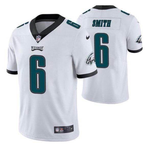 Men Philadelphia Eagles 6 DeVonta Smith Nike White Limited NFL Jersey